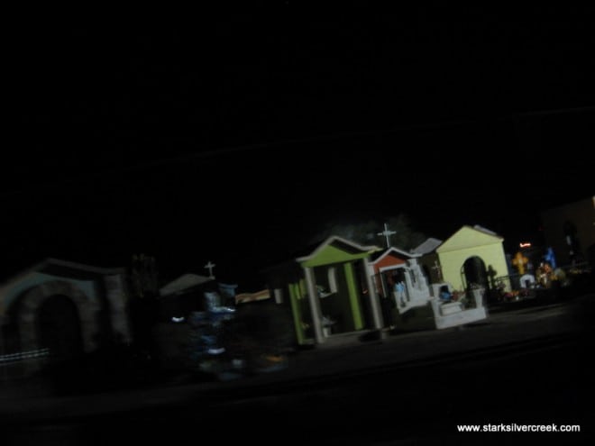 As we were driving home, we passed by a grave site and were able to see what the real celebrations actually looked like