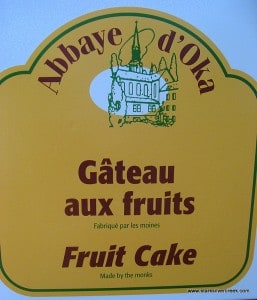Fruit Cake made by the monks. 