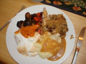 My Gluten Free Thanksgiving Dinner Plate