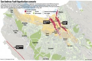 San Andreas Fault liquefaction scenario