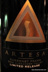 The Artesa Cab Franc is juicy, vibrant and aromatic