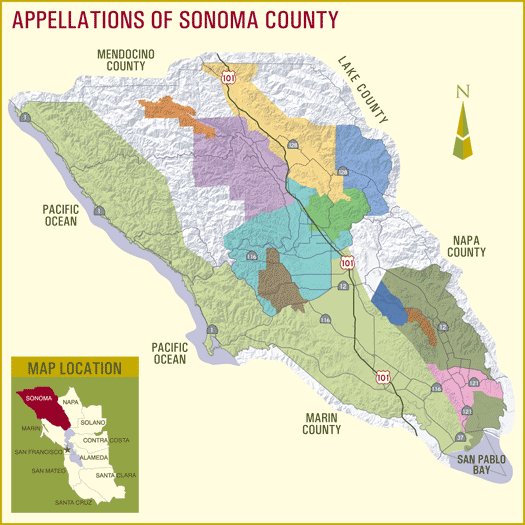 Appellations of Sonoma County (source: sonomawine.com)