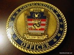 A less than graceful way to accept a challenge coin