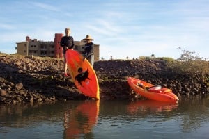 Waiting As Water Pours Out Of The Kayak