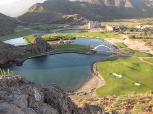 Aerial view of the course (photo by Michael and Brenda Kelly from Club Loreto Bay)