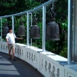 Dom ringing the bells on the Golden Mountain