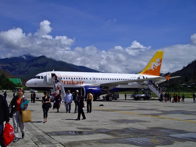 Druk Air: on the ground in Bhutan!