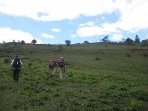 Heading towards the ridge