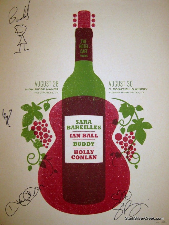 Signed Sara Bareilles Concert Poster