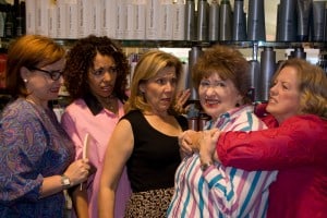 Join six unforgettable ladies who visit the Chinquapin, Louisiana salon to gossip, chat, share recipes, share tears, and least of all, get their hair done in Hillbarn Theatre’s upcoming production of Steel Magnolias. Featured from left to right are characters Annelle (Heather Galli), Truvy (Damaris Divito), M'Lynn (Mary Moore), Ouiser (Janice Leone), Clairee (Carolyn Ford Compton). Steel Magnolias opens on October 23 and runs through November 8. Preview night is October 22. Thursday, Friday and Saturday night shows are at 8 pm and Sundays at 2 pm. For information about Girl’s Night Out Specials and Glamour Nights or for tickets please call the Box Office at 650 349-6411 or buy tickets online at hillbarn.