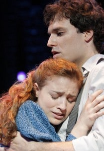 Christy Altomare and Jake Epstein in the national tour of SPRING AWAKENING at Broadway San Jose. Photo credit: Joan Marcus