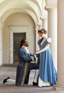 Michael Dailey as Don Ramiro and Betany Coffland as Angelina in Opera San Jose's La Cenerentola (Nov. 14-29,2009). Photo by Chris Ayers