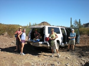 Susan heroically drove us through challenging roads to the start of our hike