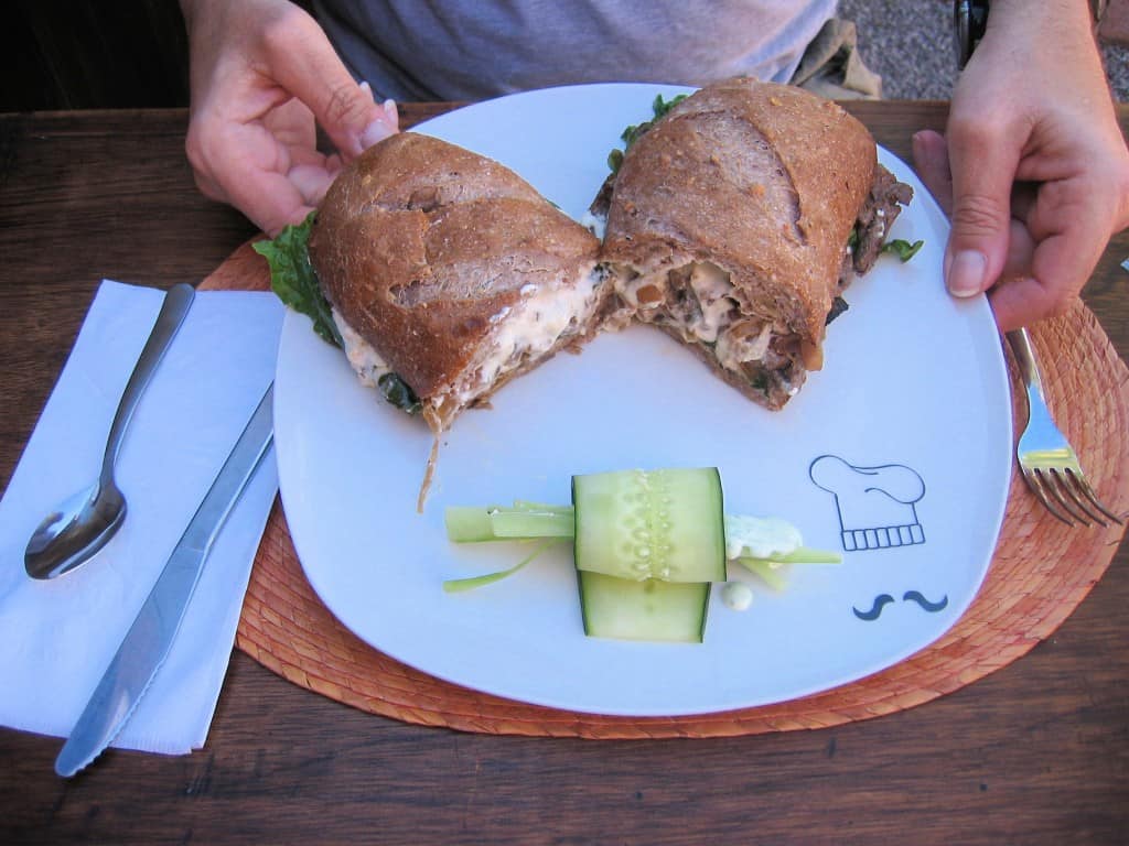 Lunch at Cafe de Lolita - Roast Beef Sandwich photo from Pat Reardon shot just before Barry devoured the sandwich.