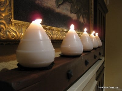 A Tuscan wine-country inspired candle holder to warm up any fireplace mantel.