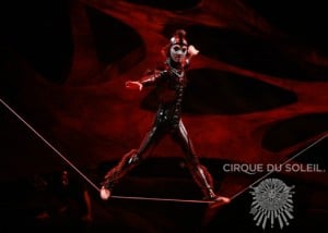 Cirque du Soleil OVO: a spider defies gravity and physics in a succession of seemingly impossible feats of strength and balance as he traverses a wire that appears to give him no support. 