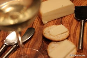 Smoked Fontina, Pepper Crackers and some Napa Chard