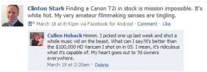 Cullen Hoback on T2i on Facebook
