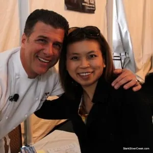 Michael Chiarello and Loni Kao Stark at Pebble Beach Food &amp; Wine (no room for Clint)