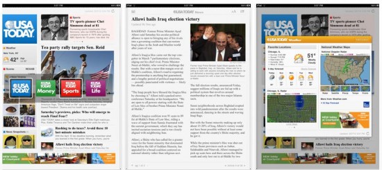 USA Today on iPad