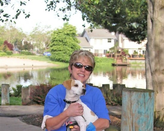 Senor Cortez investigates the local lagoon with Cathy