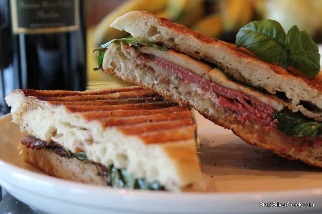 Ultimate Recipe King trumpet mushroom, basil and brie pastrami panini