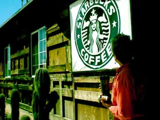 Sharon at Baja Fiesta Starbucks Sign