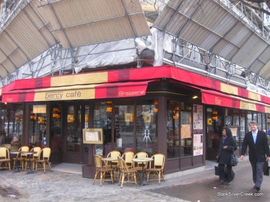 The outside of Bercy Cafe in Paris. 