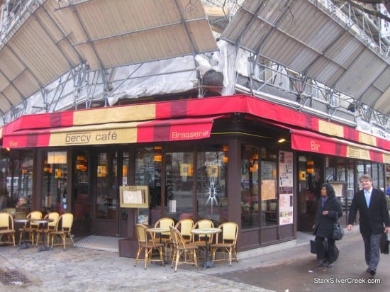 The outside of Bercy Cafe in Paris. The outside of Bercy Cafe in Paris.