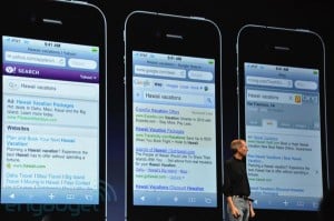 iPhone 4 now with more search options. Bing and Yahoo are now options along with Google.