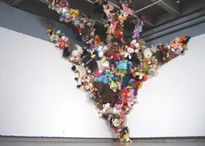 ICA: Jim Edgeworth, The Seeds of Wonder, 2009, stuffed animals and mixed media, Courtesy of the Artist