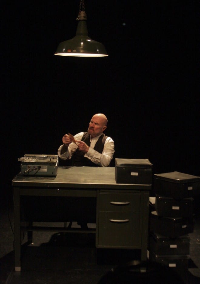 Paul Gerrior (Krapp) in Krapp's Last Tape, now playing at Cutting Ball