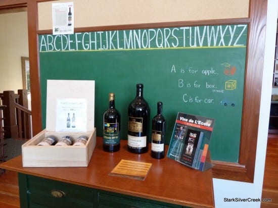 L'Ecole No. 41 winery tasting room chalk board, Walla Walla 