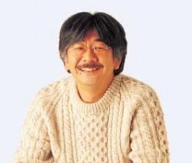 Composer Nobuo Uematsu: Conservative photo... last night in bandanna, "Dog Ear" karate-like shirt