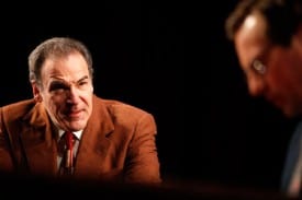 Tony- and Emmy Award-winning actor Mandy Patinkin stars in the world-premiere production of Compulsion at Berkeley Repertory Theatre. Photographer: Joan Marcus