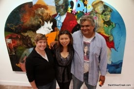 Stephanie Battle (board member), Loni Kao Stark (SSC) and Al Preciado (artist, teacher) 
