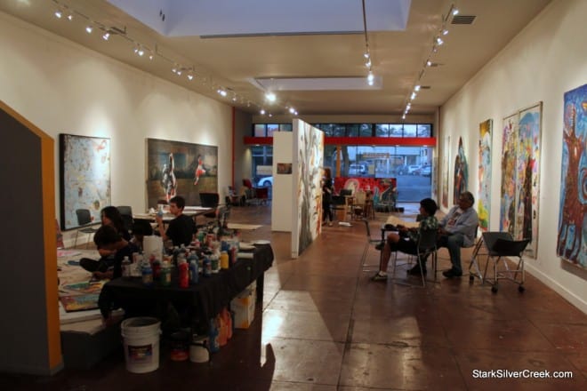 The space will be transformed during the 01SJ Biennial through spacial strategies.