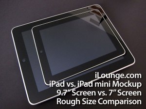 7-inch Apple iPad mockup courtesy iLounge.com
