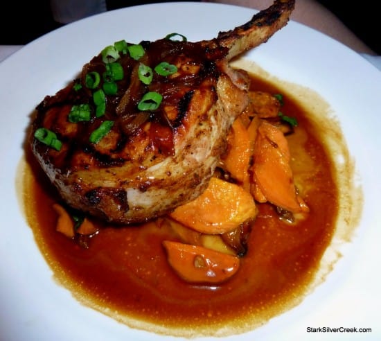 Grilled Pork Chop with Brown Sugar Glazed Sweet Potatoe