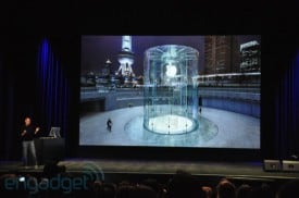 Steve Jobs talks about the new 40ft. glass Apple store in Shanghai, China