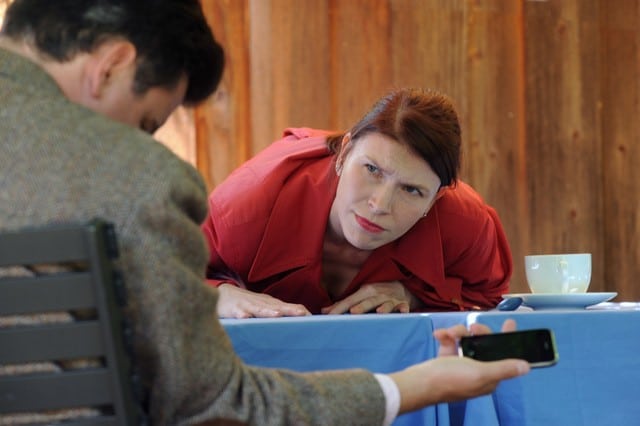 (left to right) Mary Waterfield as Jean, and Daniel Trecroci as Gordon's Brother Dwight-1