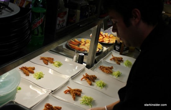 Courses being plated.