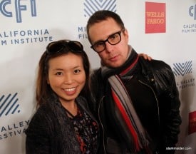 Loni Kao Stark and Sam Rockwell - color matched, but not scarf matched.