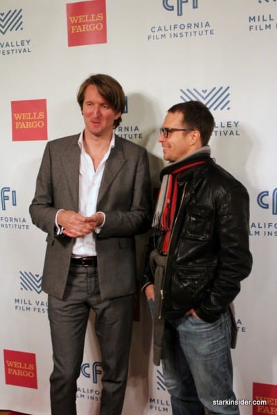 Director Tom Hooper (THE KING'S SPEECH) with Sam Rockwell (CONVICTION)