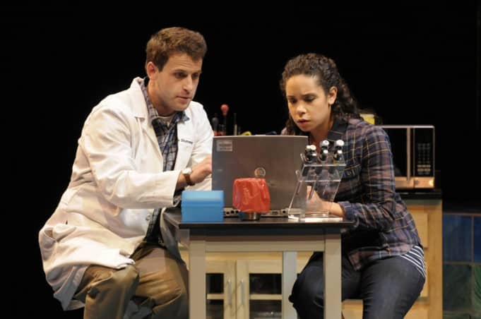 James Wagner and Kathryn Tkel in the Regional Premiere of the biomedical thriller Secret Order at San Jose Repertory Theatre. Photo: Kevin Berne