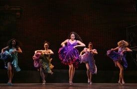 Karen Olivo as Anita and The Shark Girls from the Broadway Company Photo by Joan Marcus