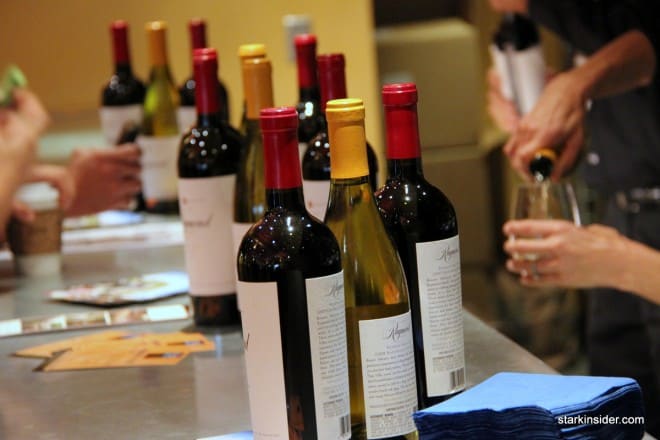 Wine by Raymond Vineyards before the first of three Saturday screenings.