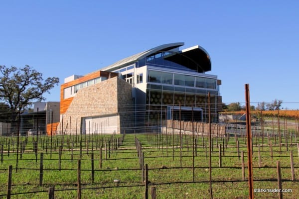 The brand new Williams Selyem tasting room and production facility in Sonoma. Barrel-inspired design.