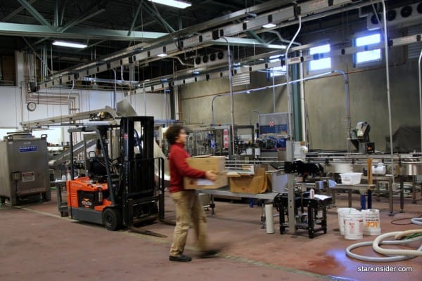 Inside the production facility. About 18,000 cases/year.