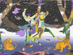 Runnin Further Deeper Study 6 2010 Mixed Media on canvas 36 x 48 92 x 122 cm. Tomokazu Matsuyama.